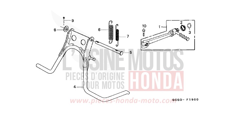STAENDER von CB1300 Super Bold'or ABS SPARKLING RED (R127) von 1998